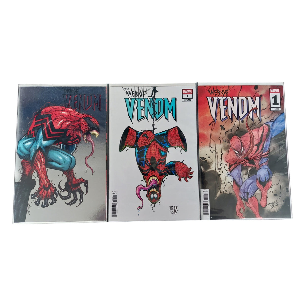 WEB OF VENOM #1 Lot of 3 Variants: FOIL Ferreyra, Skottie Young, Momoko (2026) NM
