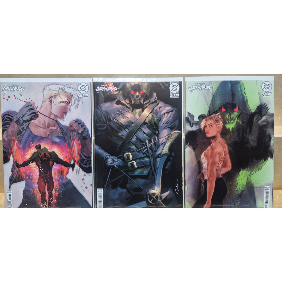 Absolute Green Arrow #1 Variant Set Of 6 Covers B C D E F G